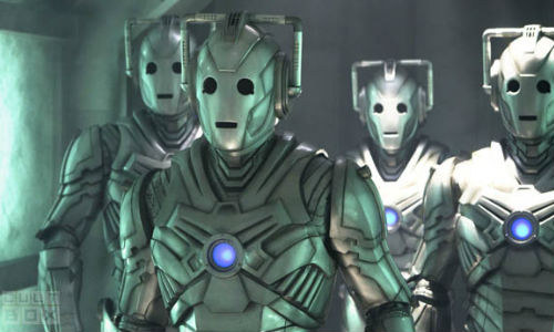 Why just look at the Cybermen. All ho-ho-ho-ing and falalala-ing on their way to carols and eggnog ... or NOT (image via cultbox.co.uk (c) BBC)