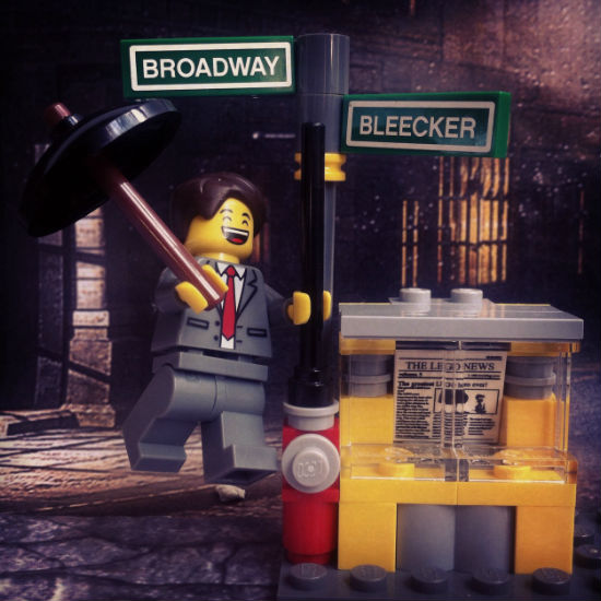 We're dancin', and singin' in the rain! (image and (c) via Lego Stories Tumblr blog)