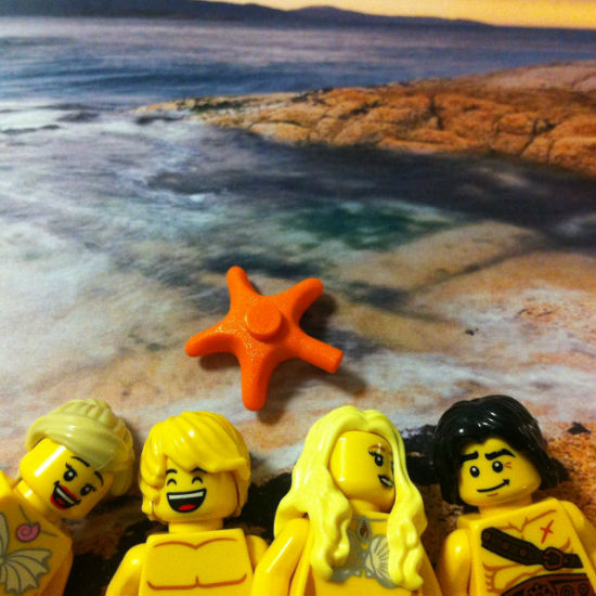A beach idyll soon to be broken in We Were Liars by E. Lockhart (image and (c) Lego Stories Tumblr blog)