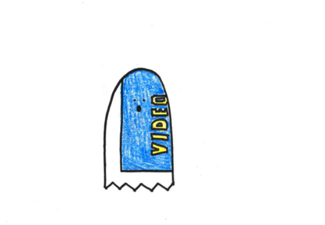 The Ghost of Blockbuster Video (drawings (c) Alanna Okun and Jessica Probus Buzzfeed staff via Buzzfeed)  