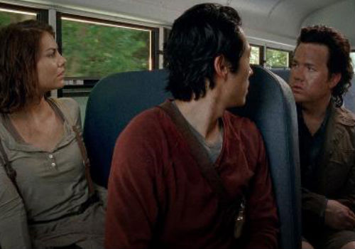 Maggie and Glenn don't get a whole lot of screen  time together in the episode but what they do get shines an important light on a rare emotion in this apocalyptic age - hope fuelled contentment (image via Lyles Movie Files (c) AMC)