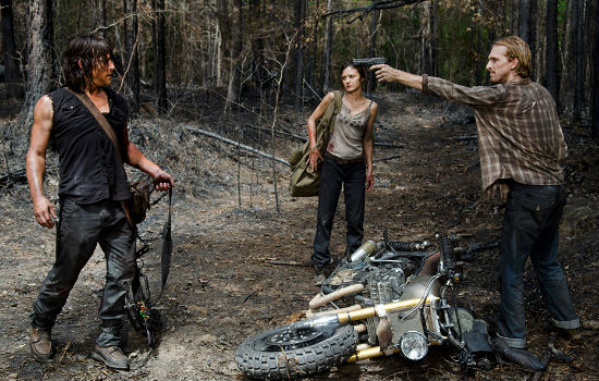 So much for giving a damn about humanity huh Daryl? (image courtesy AMC)
