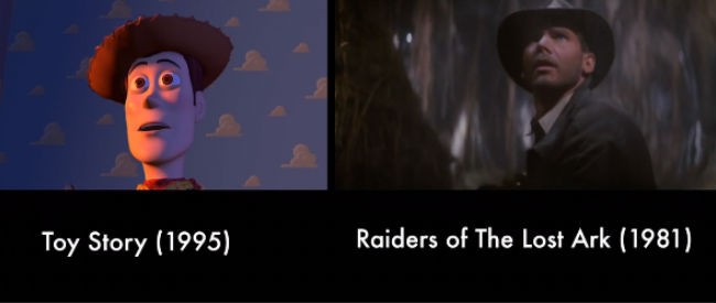 A little Raiders of the Lost Ark with your Toy Story? Yes, please and thank you (image via Vimeo)