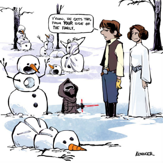 #finn and Poe's escape from the star destroyer did not go as smoothly as planned. #calvinandhobbes #starwars #mashup (copy and text (c) Brian Kessinger)