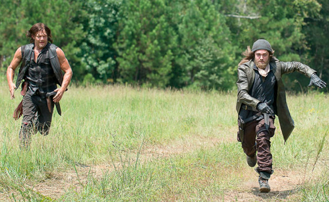 Daryl and Jesus decide to get some cardio time in right in the middle of trying to survive the zombie apocalypse (image courtesy AMC)