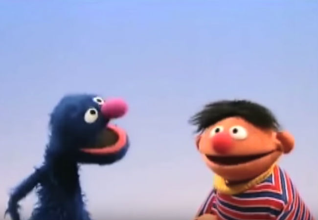 Grover and Ernie get on down with Bone Thugs-n-Harmony (image via YouTube)