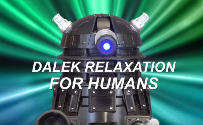 Feeling stressed? Meditate with Dalek and watch as the tension is EXTERMINATED (image via YouTube)