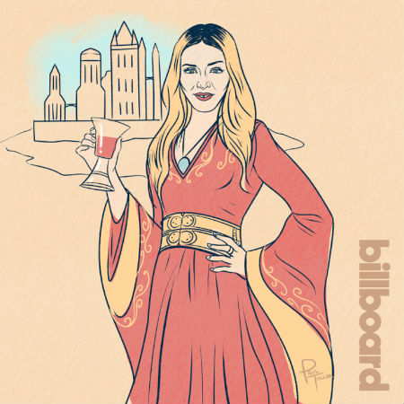 Madonna as Cersei Lannister (artwork (c) Paul Tuller (c) Billboard)