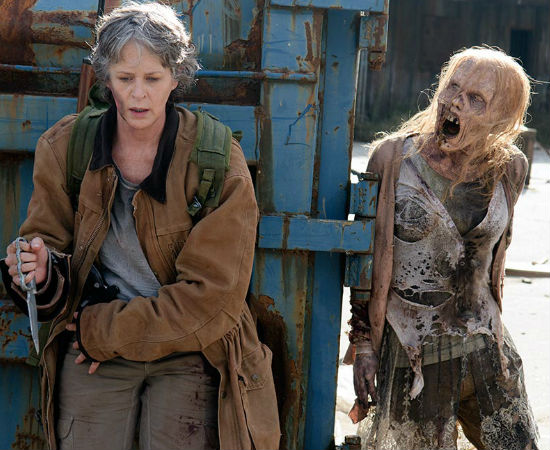Carol's recently-renewed faith was a wonderful thing although she kept forgetting, and often to her cost, that walkers couldn't hear her confession (image courtesy AMC)