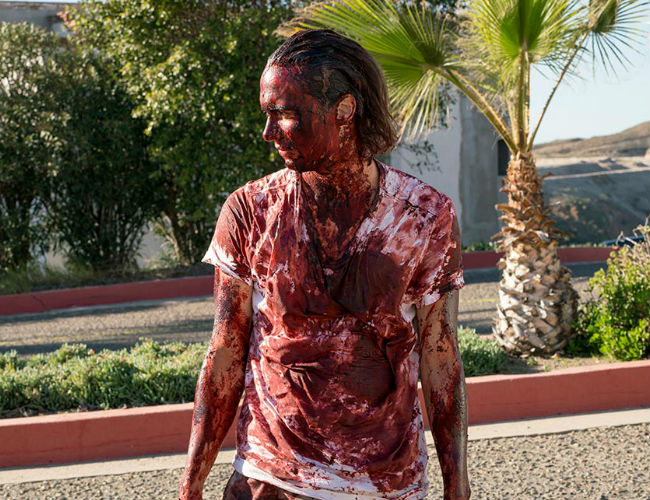 I feel pretty, oh so pretty, I feel pretty and witty and ... covered in zombie guts? (photo courtesy AMC)