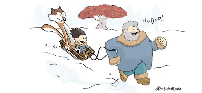 Game of Thrones meets Calvin and Hobbes (image via Laughing Squid (c) DirecTV)